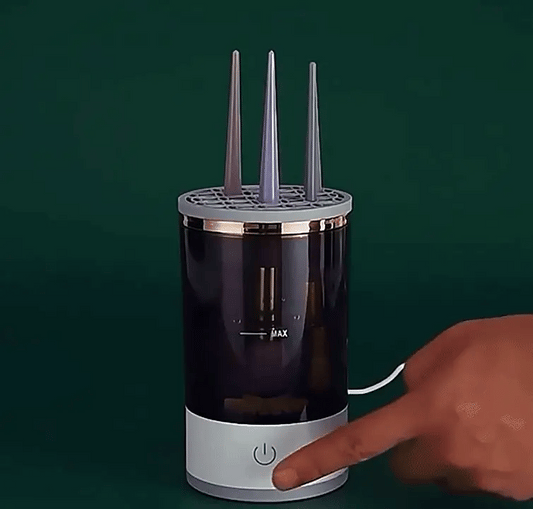 Automatic Multi-Brush Cleaner™ Deep Clean in Minutes • Automatic Cleaning & Drying • Sonic Vibration • Fits Multiple Brush Sizes