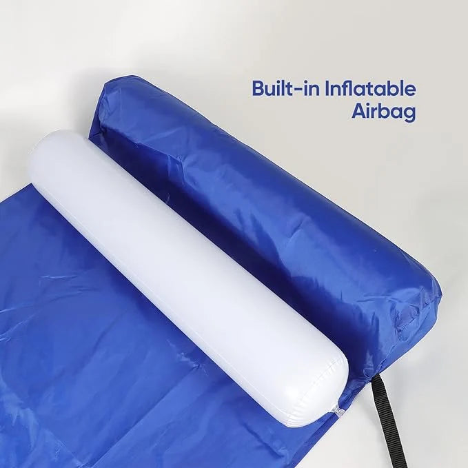 AquaLounge™ Inflatable Pool Float Adjustable Reclining Position • Supportive Headrest • Comfortable Arm Support • Portable & Easy to Pack