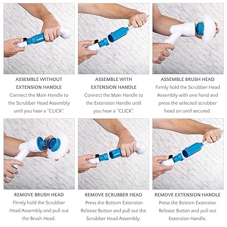 3-in-1 SpinScrub™ Electric Cleaning Brush  Powerful Scrubbing • 3 Interchangeable Brush Heads • Effortless Deep Cleaning • Multi-Surface Use