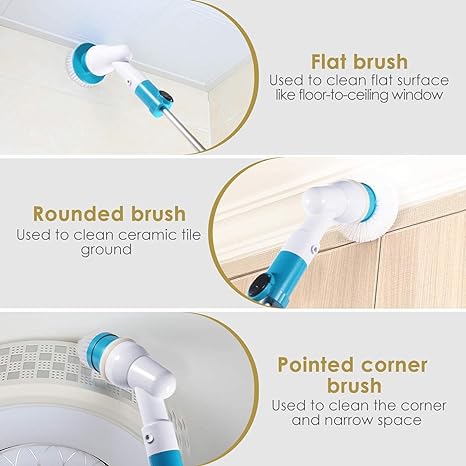 3-in-1 SpinScrub™ Electric Cleaning Brush  Powerful Scrubbing • 3 Interchangeable Brush Heads • Effortless Deep Cleaning • Multi-Surface Use