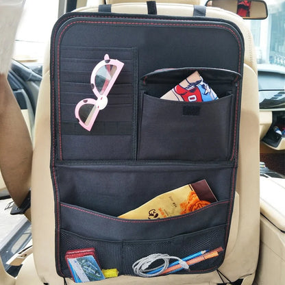 DriveTidy™ Car Seat Back Organizer & Travel Tray  Multi-Pocket Storage • Foldable Dining Tray • Water-Resistant • Easy to Clean • Fits Most Vehicles