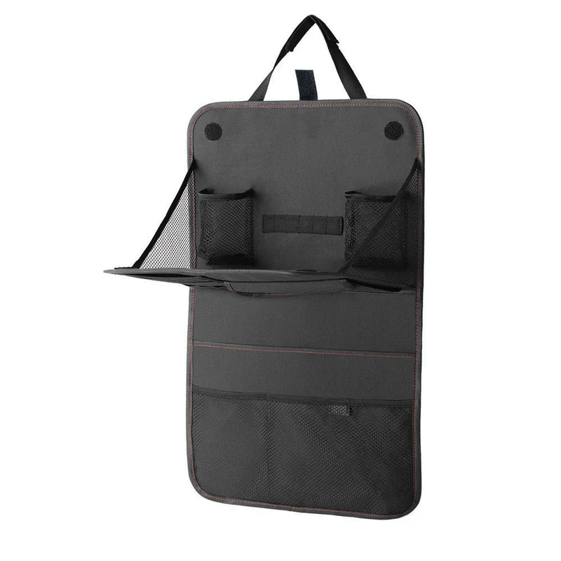 DriveTidy™ Car Seat Back Organizer & Travel Tray  Multi-Pocket Storage • Foldable Dining Tray • Water-Resistant • Easy to Clean • Fits Most Vehicles