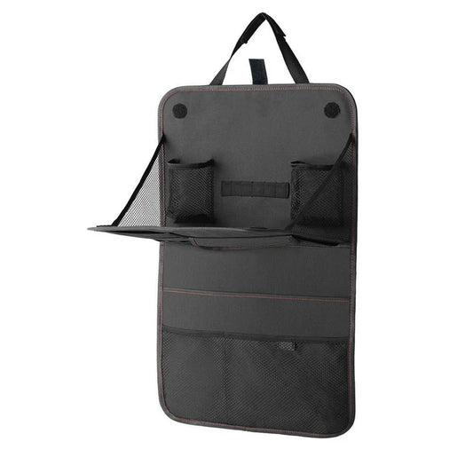 DriveTidy™ Car Seat Back Organizer & Travel Tray  Multi-Pocket Storage • Foldable Dining Tray • Water-Resistant • Easy to Clean • Fits Most Vehicles