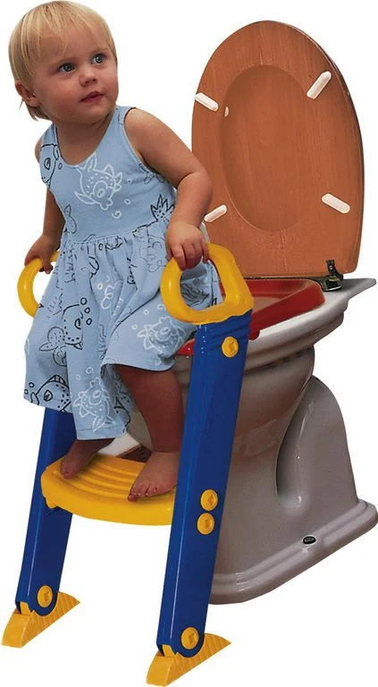 Kids Toilet Training Ladder Seat™  Safer Steps • Toddler-Friendly Design • Adjustable Height • Easy Fold-Away Storage