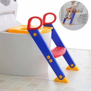 Kids Toilet Training Ladder Seat™  Safer Steps • Toddler-Friendly Design • Adjustable Height • Easy Fold-Away Storage