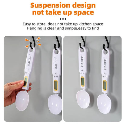 SmartMeasure™ Digital Measuring Spoon Scale  0.1g Precision • 500g Capacity • 4 Measurement Units • TARE & HOLD Functions