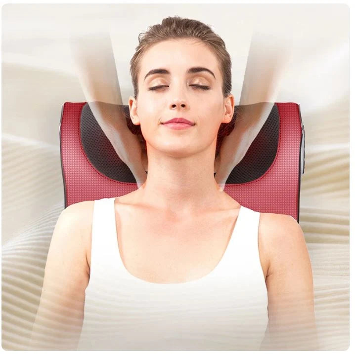 Electric Massage Pillow™  Soothing Massage • Adjustable Speed • Direction Control • Cozy At-Home Relaxation
