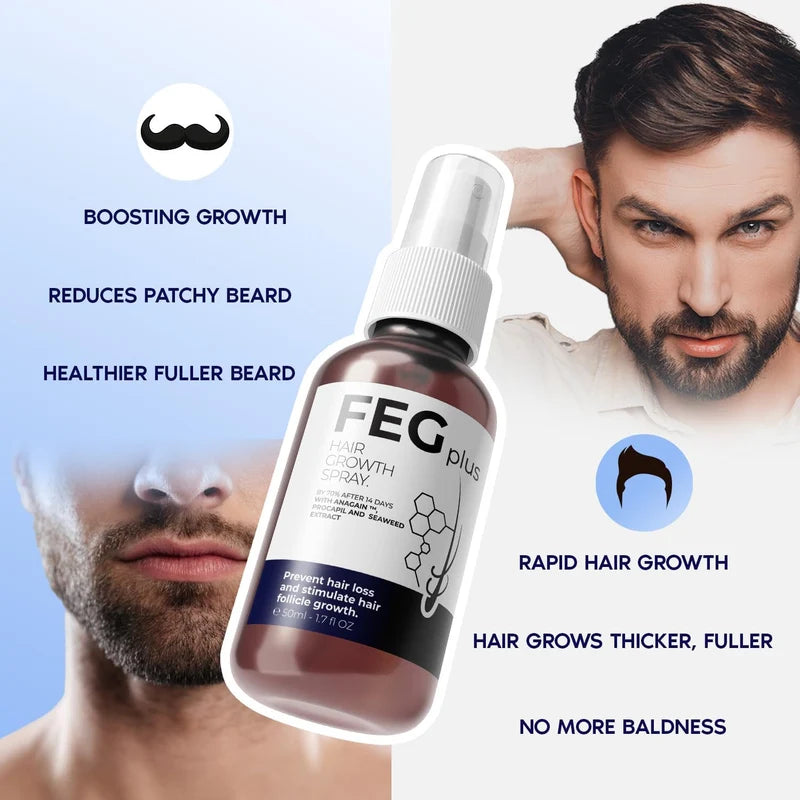 FEG Plus™ Hair & Scalp Care Spray  Scalp Nourishment • Supports Stronger-Looking Hair • Lightweight Spray • Anagain + Procapil + Seaweed Extract  Give Your Hair Roots Extra Ca