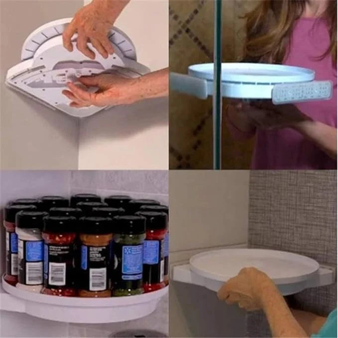 360° SpinStore™ Rotating Organizer  360° Rotating Access • Space-Saving Storage • Kitchen, Bathroom & Bedroom • Easy Organization
