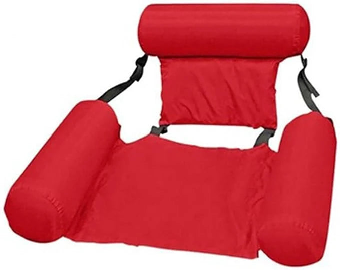 AquaLounge™ Inflatable Pool Float  Adjustable Reclining Position • Supportive Headrest • Comfortable Arm Support • Portable & Easy to Pack
